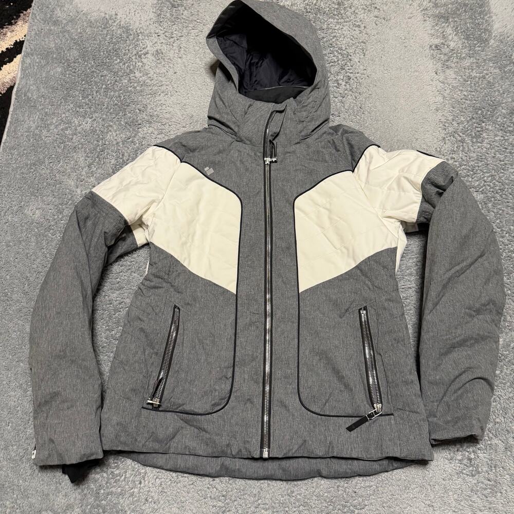 Obermeyer Rayla Coat Kids Teen Girls XL 18 Gray Ski Jacket Hooded Insulated Snow
